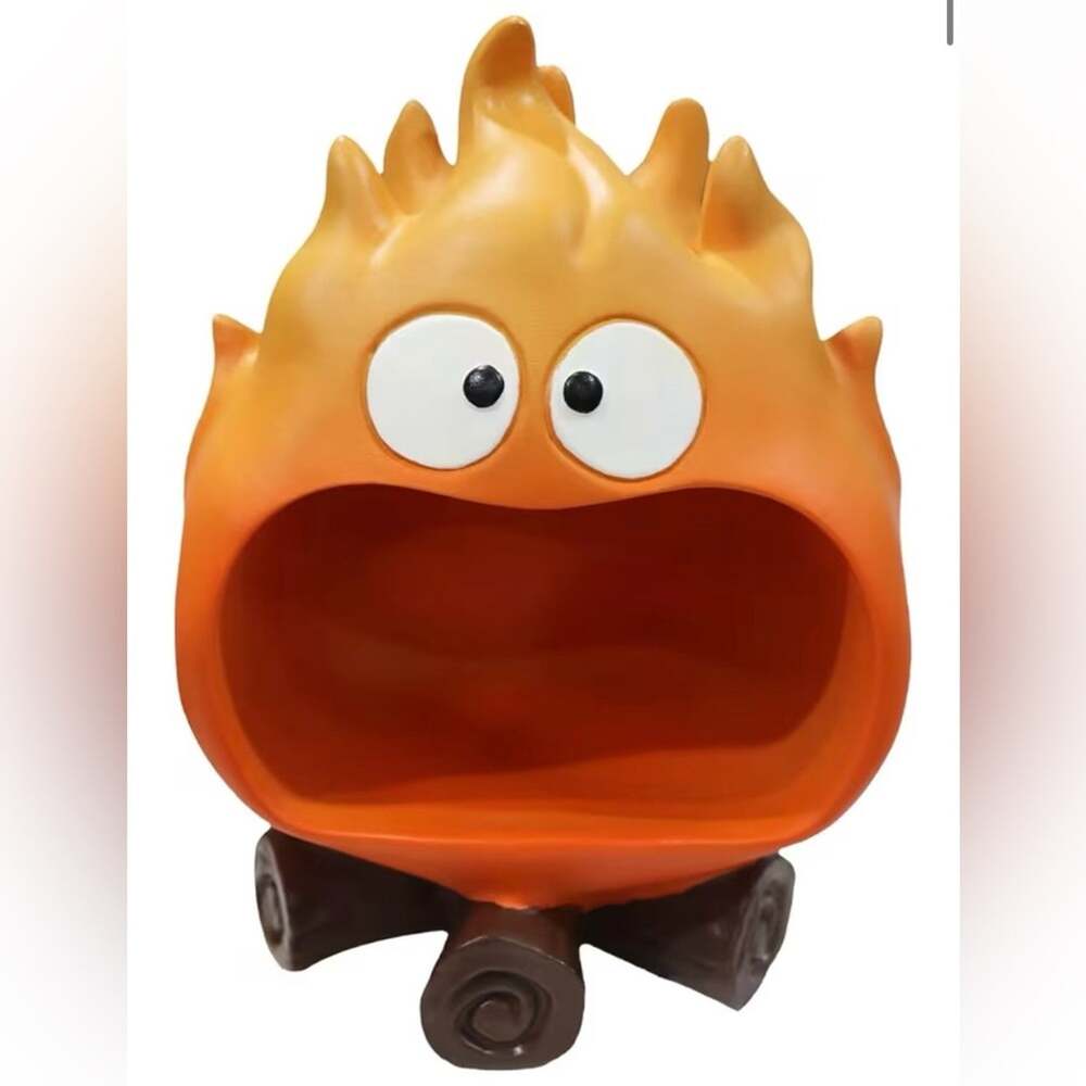 Vibrant Orange Flame Decor Candy Dish Key Dish (A99)